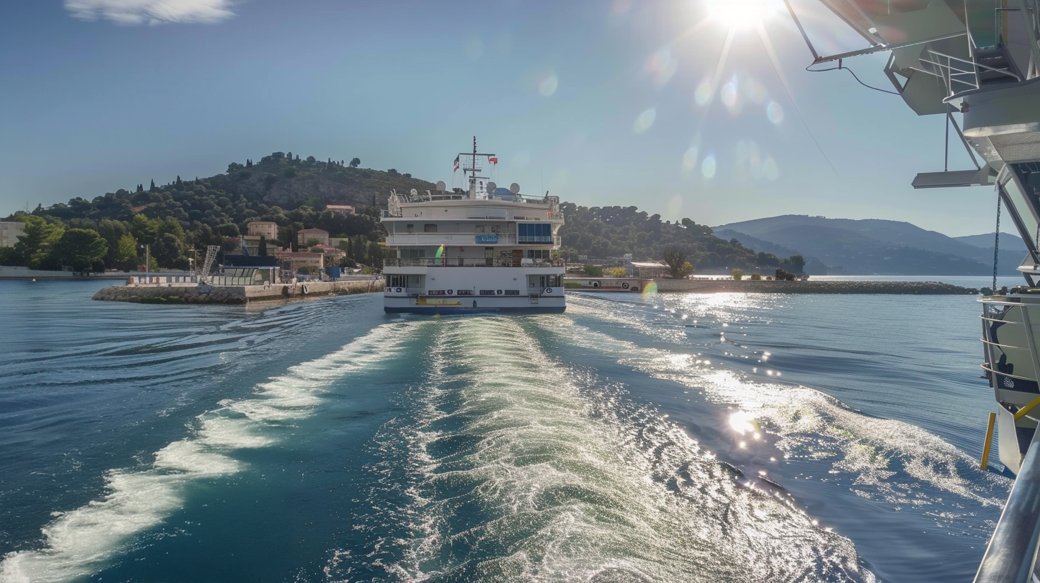 Mediterranean Summer view at sea.