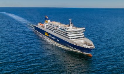 Hibernia ferry at sea.